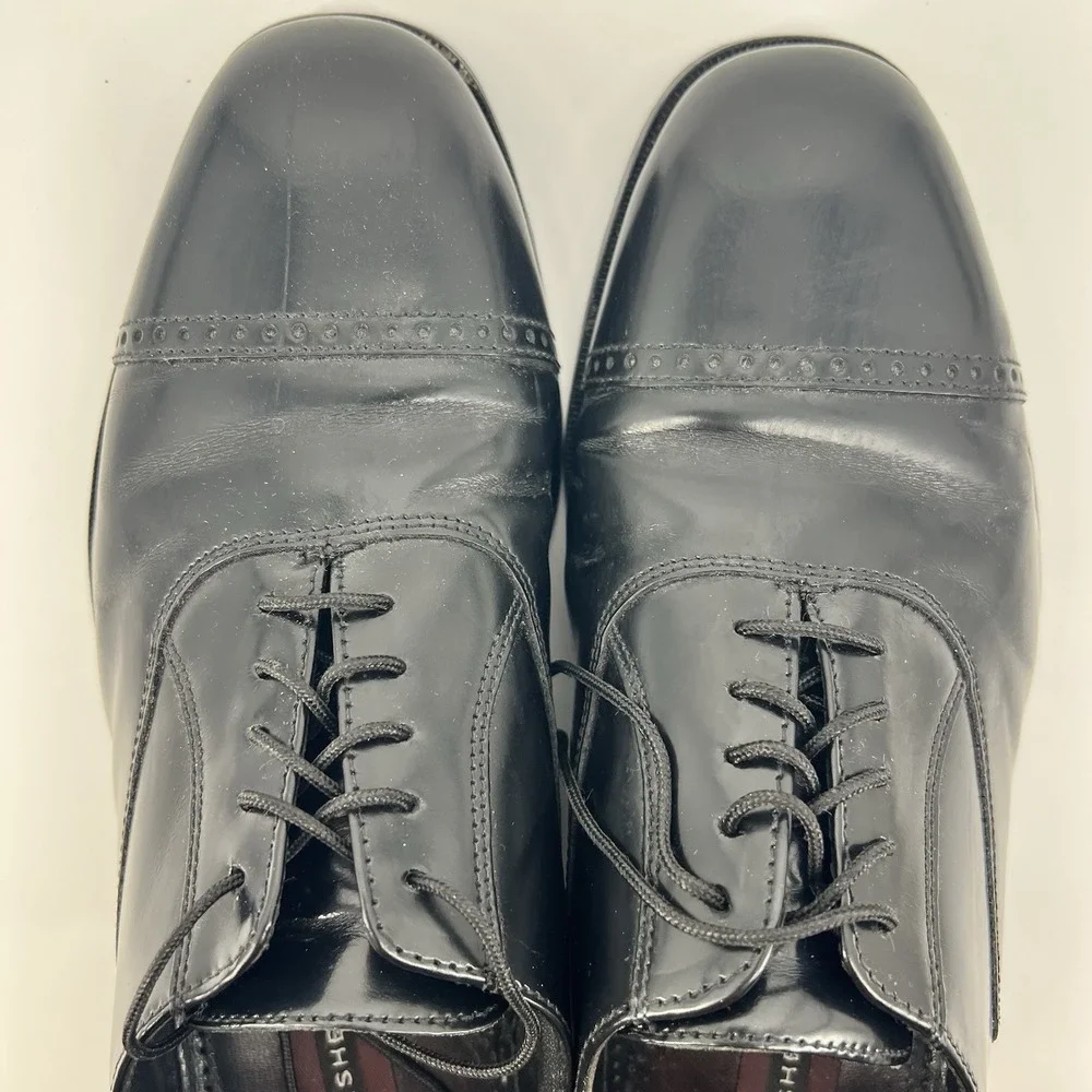 Florsheim Black Lexington Cap Toe Oxford Shoe 17067-01 Mens Size 9D Leather